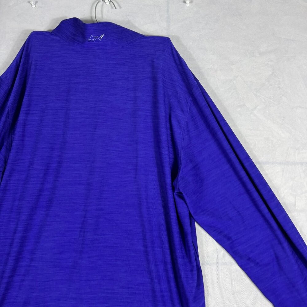Greg Norman Men's Play Dry Activewear T-Shirt Blue Long Sleeve 1/4 Zip Large - Picture 7 of 10